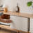 Log style simple solid wood TV cabinet