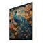 Gouache paon II sur bois-995459942