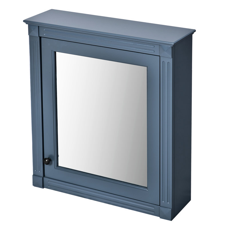 Armoire murale moderne avec miroir 24 po x 27 po, tablettes réglables, économiseur d'espace, tablette de rangement pour salle de bain, rangement