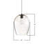Luminaire suspendu en forme de U en verre nickel brossé-107505102-103484915
