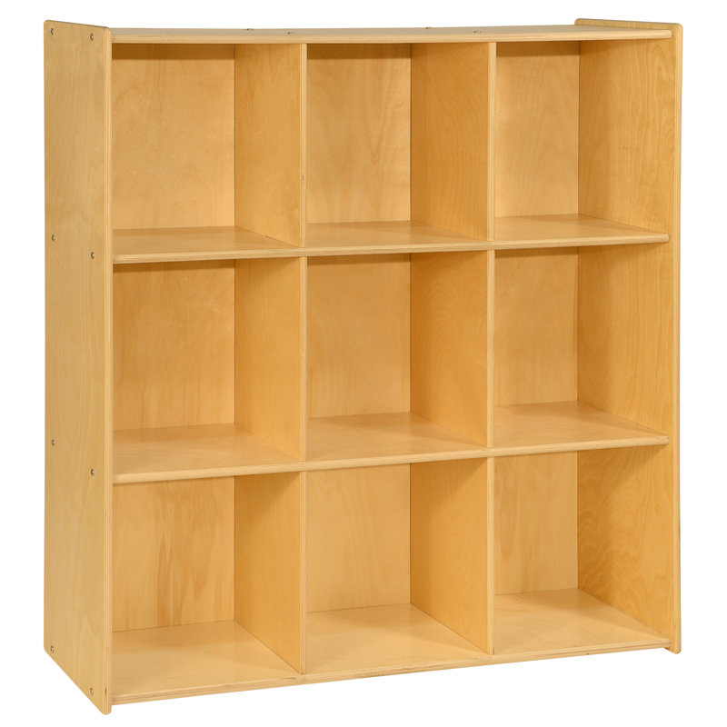 Natural Baltic Birch 9-Cubby Kids Storage Organizer