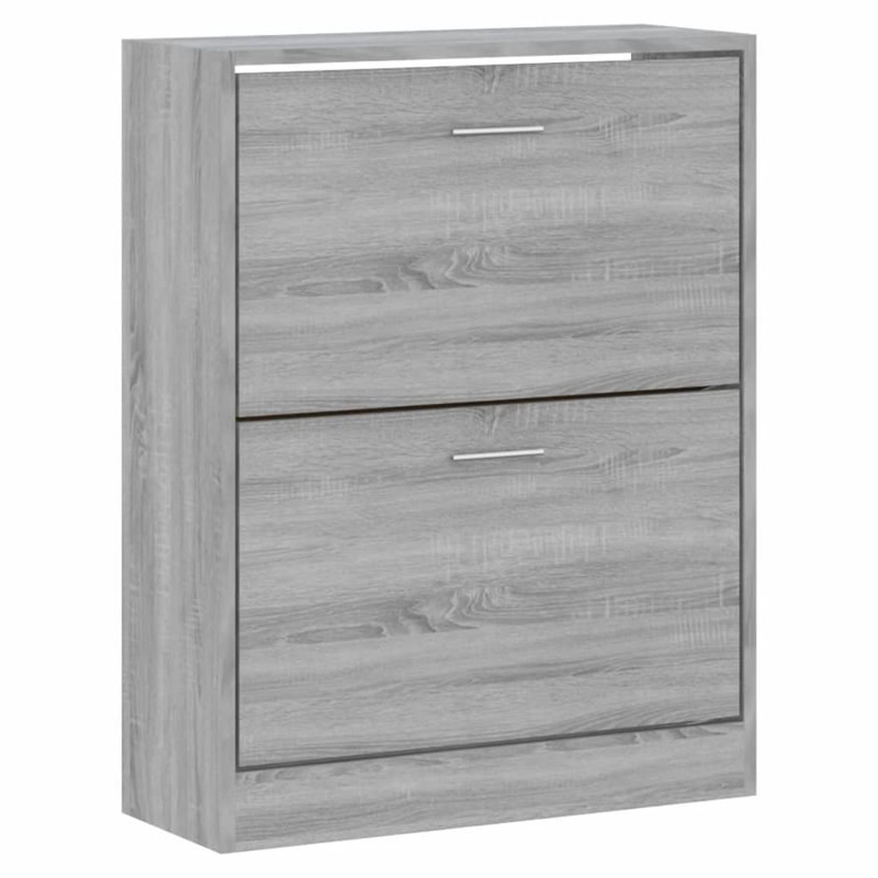 4 Pair Shoe Storage Cabinet, Grey Sonoma