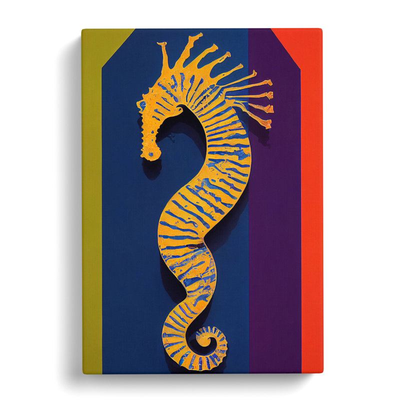 Seahorse Art - Wrapped Canvas, 50cm H x 35cm W x 3cm D