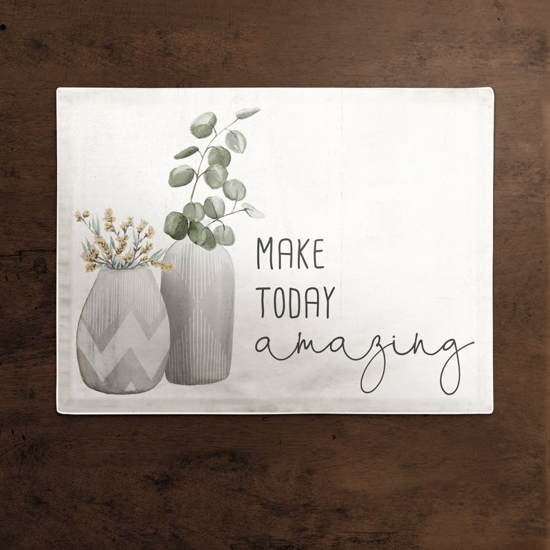 Napperon en coton 14 "Make Today Amazing