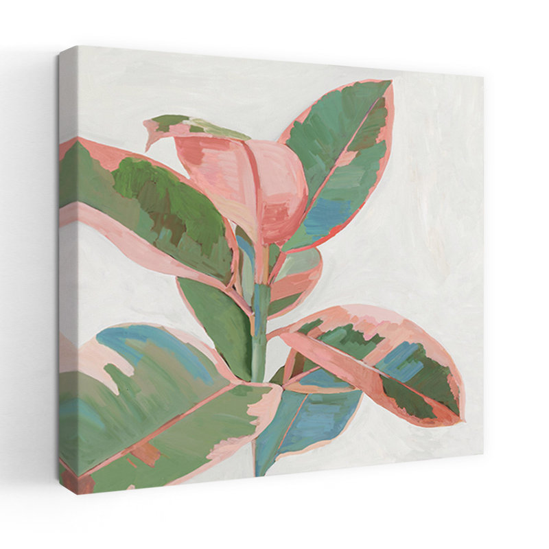 Ficus rose I, art délicat de nature moderne délicat, H 24 po x l 24 po