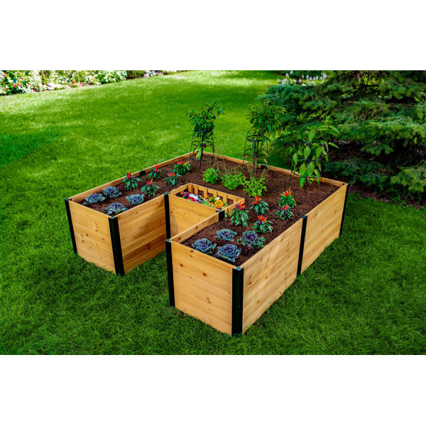 Mezza Keyhole Composting Wood Raised Garden Bed