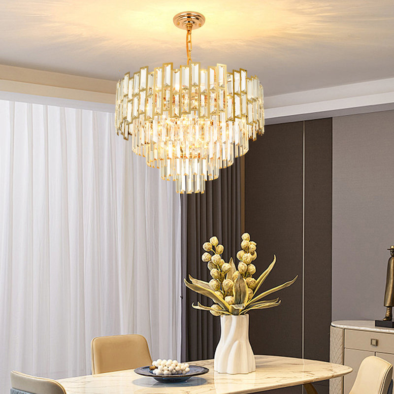 Lustre à niveaux variable 15 lumières Gonnie, H 14,5 po x l 21,6 po x P 21,6 po, Gold