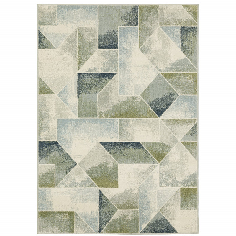 Schoeneck Geometric Indoor Rug, Rectangle 9'10" x 12'10"