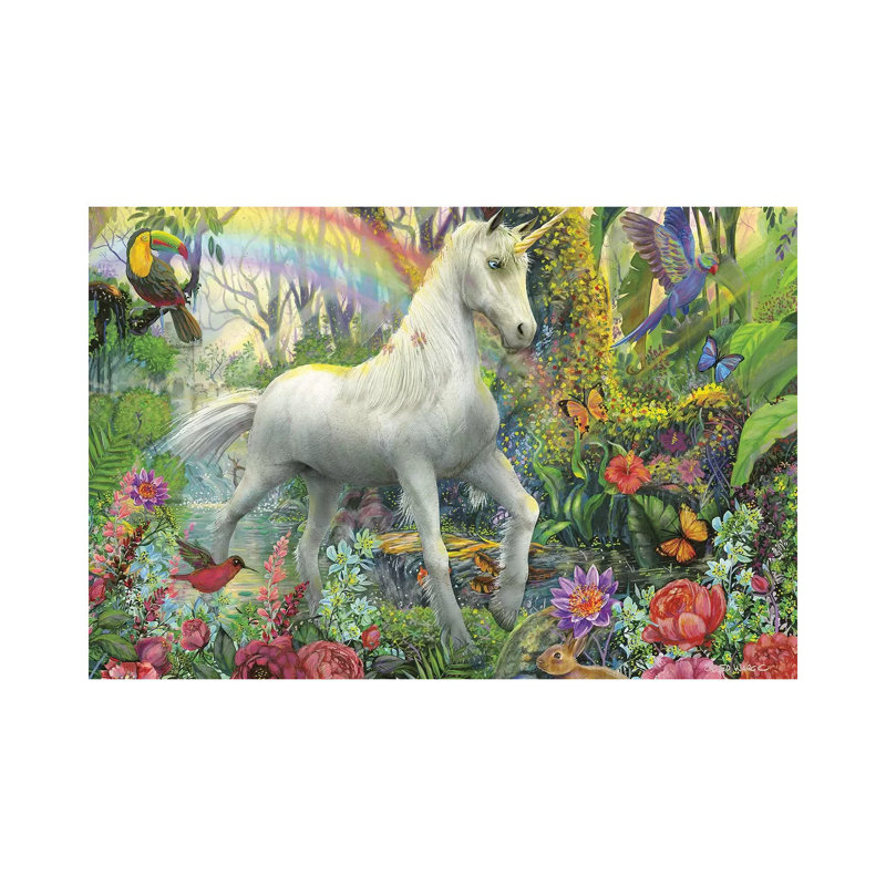 Rainbow Unicorn by Ed Wargo - Wrapped Canvas Gallery-Wrapped Canvas Giclée, 101.6 cm H x 66.04 cm W x 3.175 cm D