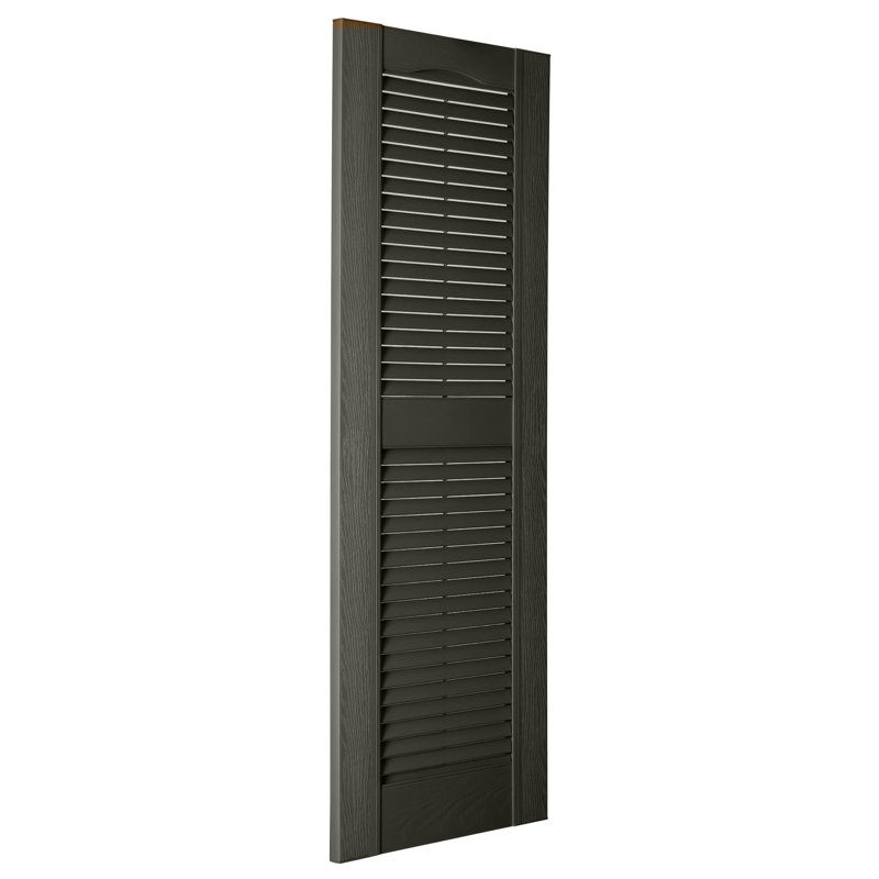Volet à persiennes sur mesure avec dessus cathédrale, Bourgogne, 16.25", 49"