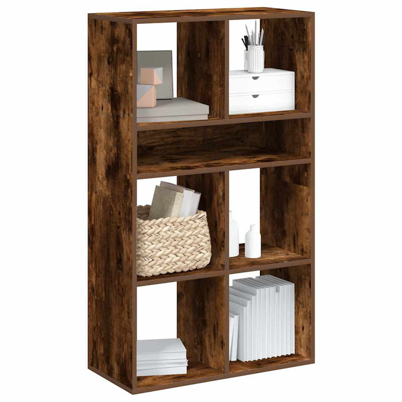 Shaliek Bookcase, 112cm H x 66cm W x 31cm D, Smoked Oak