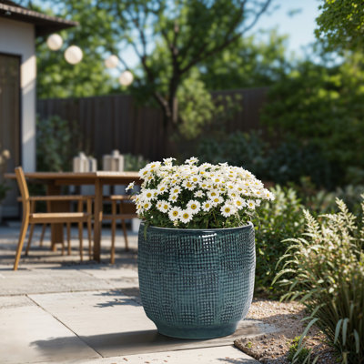 Pot à fleurs rond en céramique Gwendelynn