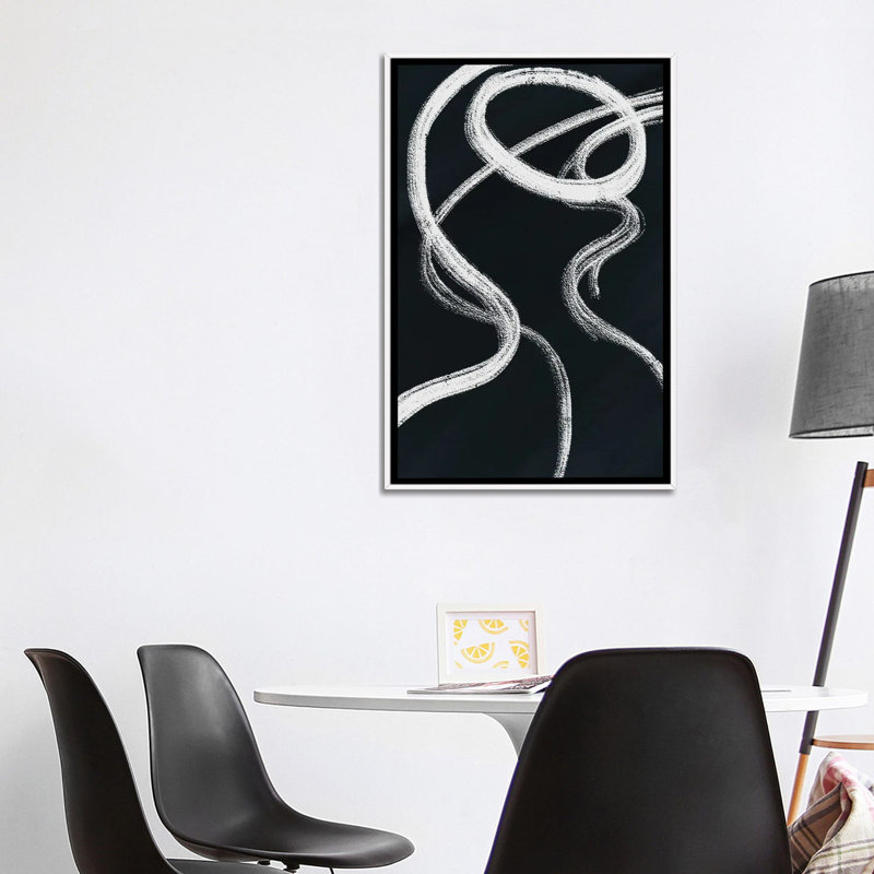 "Femme abstraite" par Mambo art studio-impression, H 40 po x l 26 po x P 1,5 po, Pas de tapis, Toile blanche encadrée