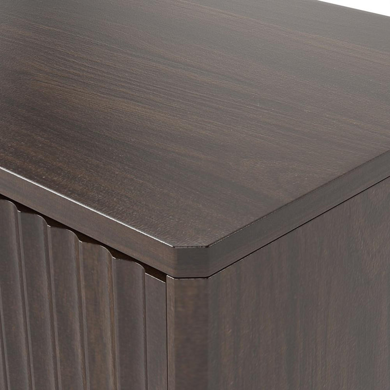 Armoire à ordures inclinable avec tiroir, Noyer