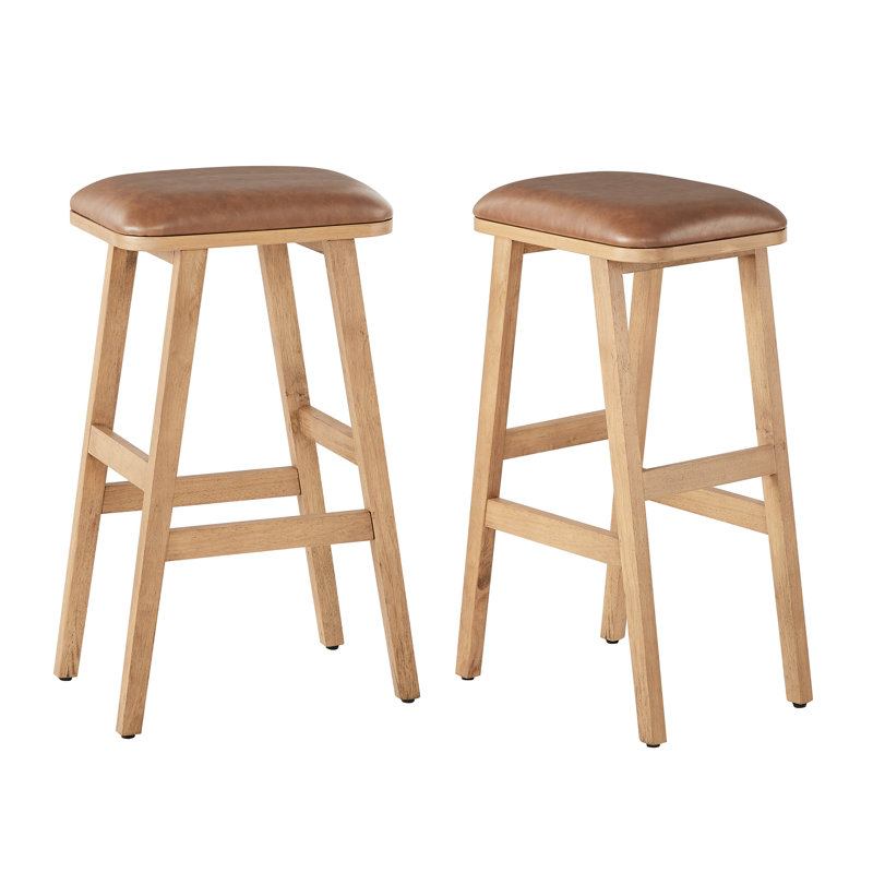 Tabouret en bois rembourré - ensemble de 2, Tabouret de bar (siège d'une hauteur de 29 po)