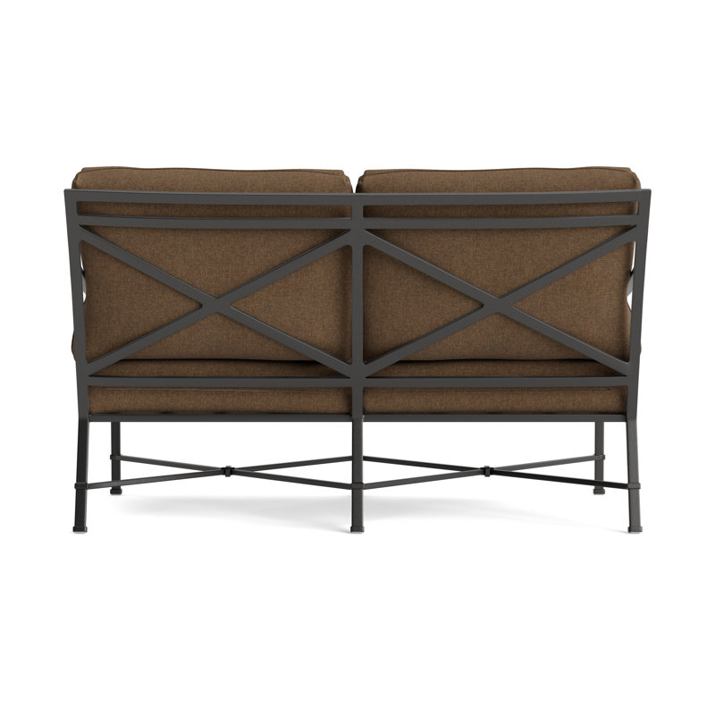 Venetian Outdoor 2 - Seat Loveseat, Fusion Moccasian, Textured Pewter