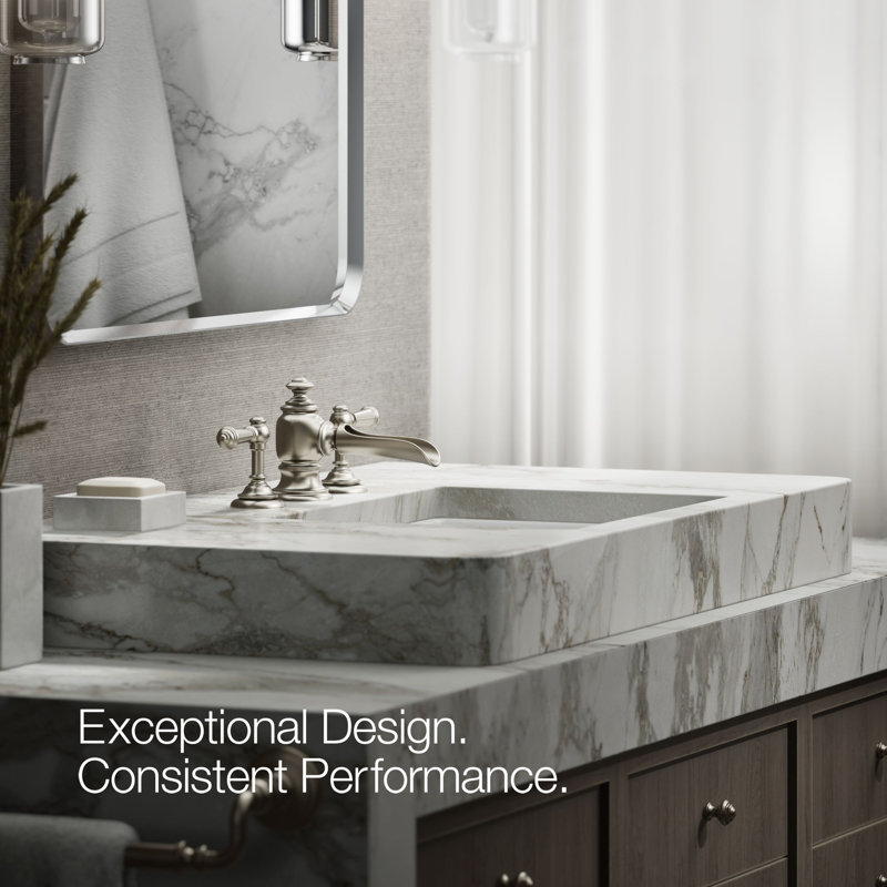 Artifacts® Flume Widespread Bathroom Faucet, Vibrant Brushed Nickel