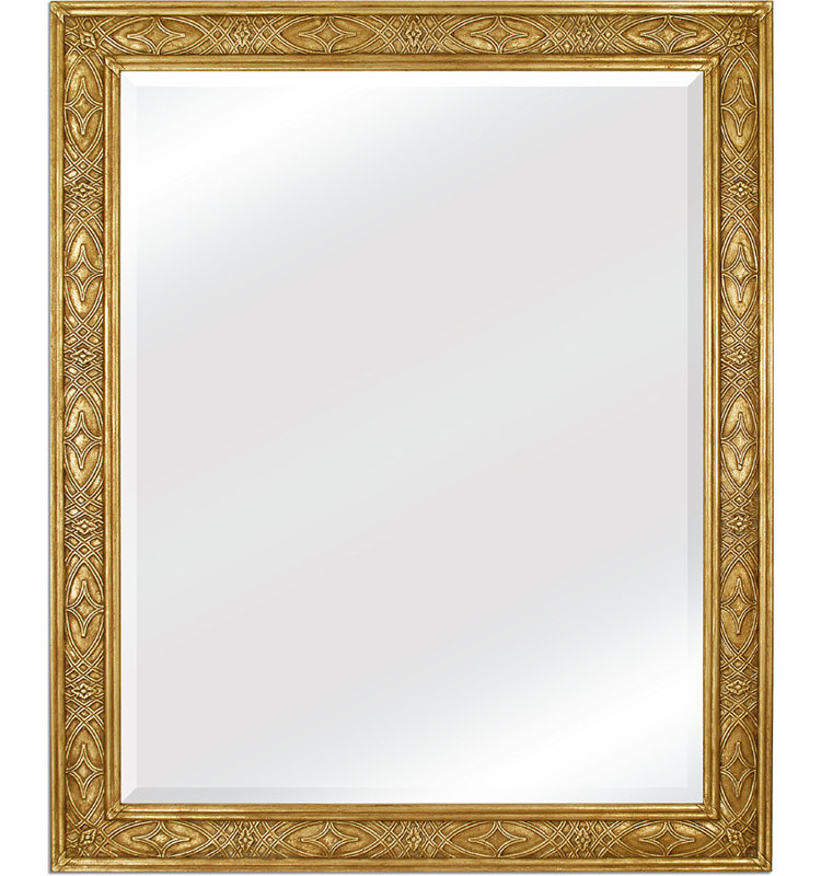 Miroir décoratif biseauté Delahanty, 63 po x 43 po