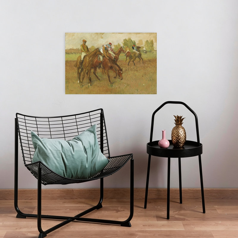 «Avant La Course» 1882-1888, reproduction d'art classique abstrait cheval contemporain, H 16 po x l 24 po