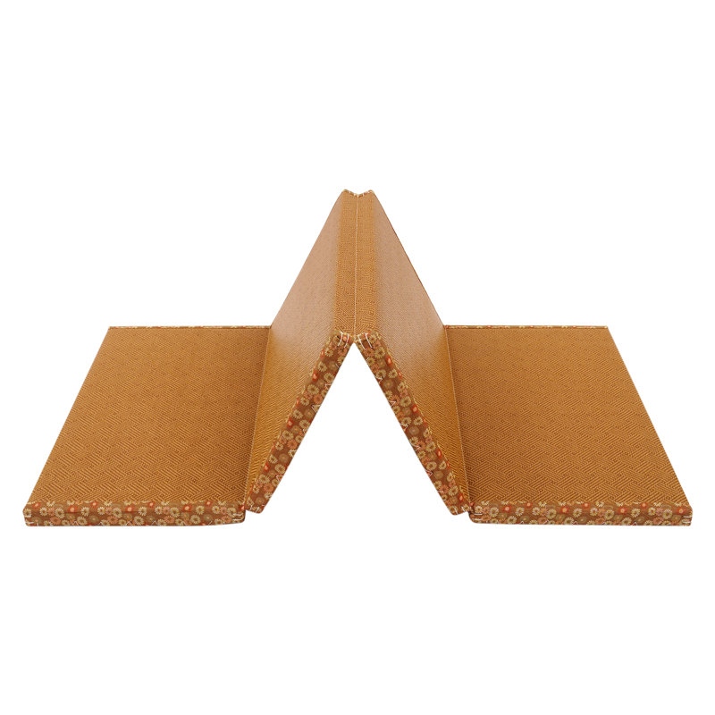Matelas de méditation pliable en rotin artificiel Tatami, 35,43 po x 78,74 po, Brun