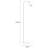 Modern Industrial Floor Lamp, Black Metal Body, 47.2 in Height | 3 in Cap Diameter, On/Off Switch, 11 in Cap Height | Perfect for Scandinavian Home Decor, Stylish & Functional Lighting Solution for Any Room