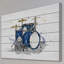 « tambour bleu royal » par marie réveillon pharand, reproduction d’art sur bois blanc-18098005