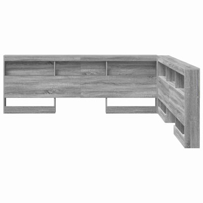  Storage Headboard Concrete Engineered Wood