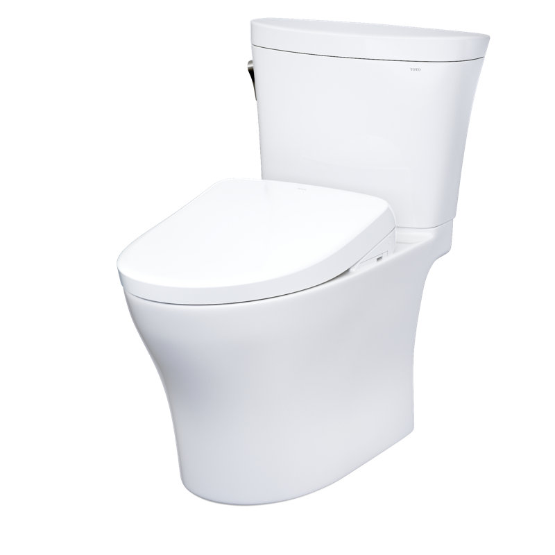 Toilette allongée à fixation au sol deux pièces Aquia® IV Arc 1,28 GPF (siège inclus)