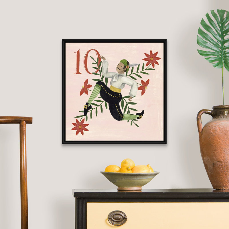 Reproduction d’art sur toile, "Twelve Days" X par Grace Popp, Cadre noir, 32" H x 32" W x 1.75" D