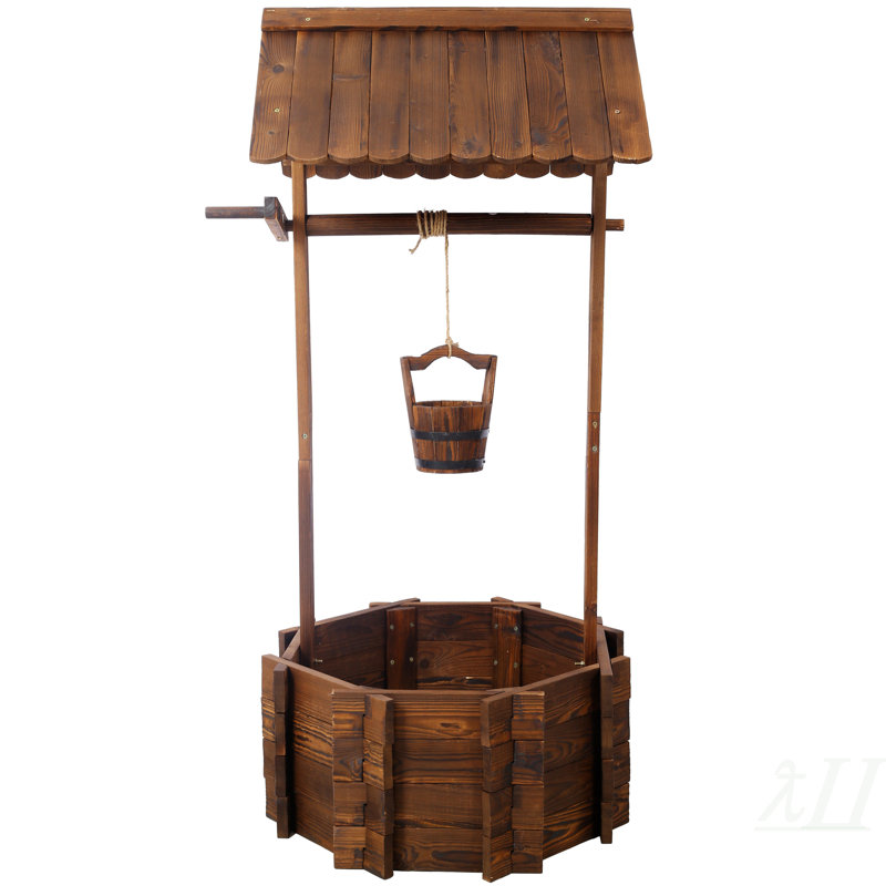 Décoration rustique d'extérieur en bois rustique pour jardin, jardin et jardin