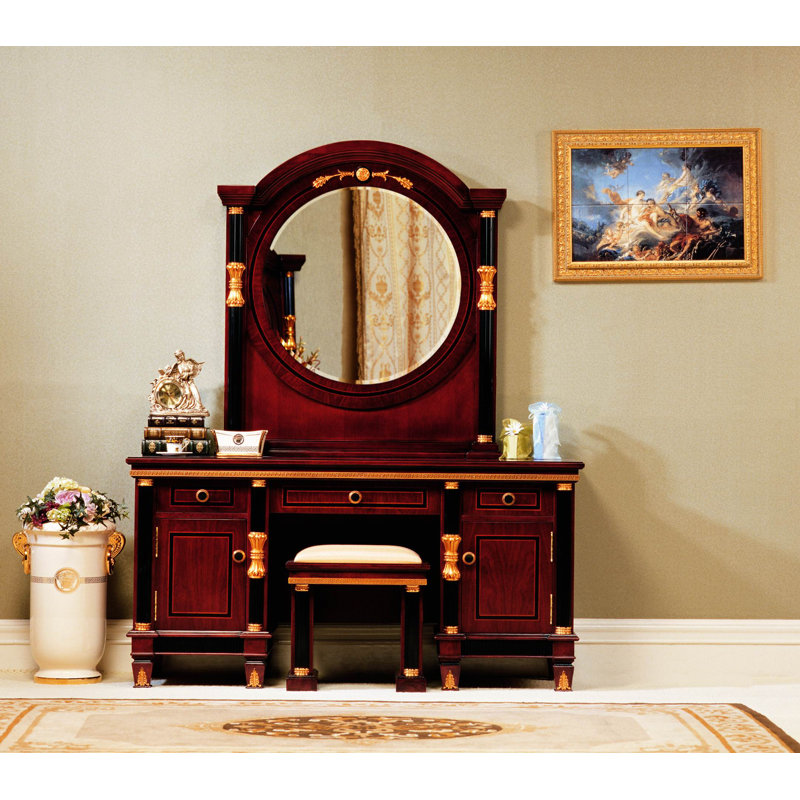 Gigasso Flat Solid Wood Dresser Mirror