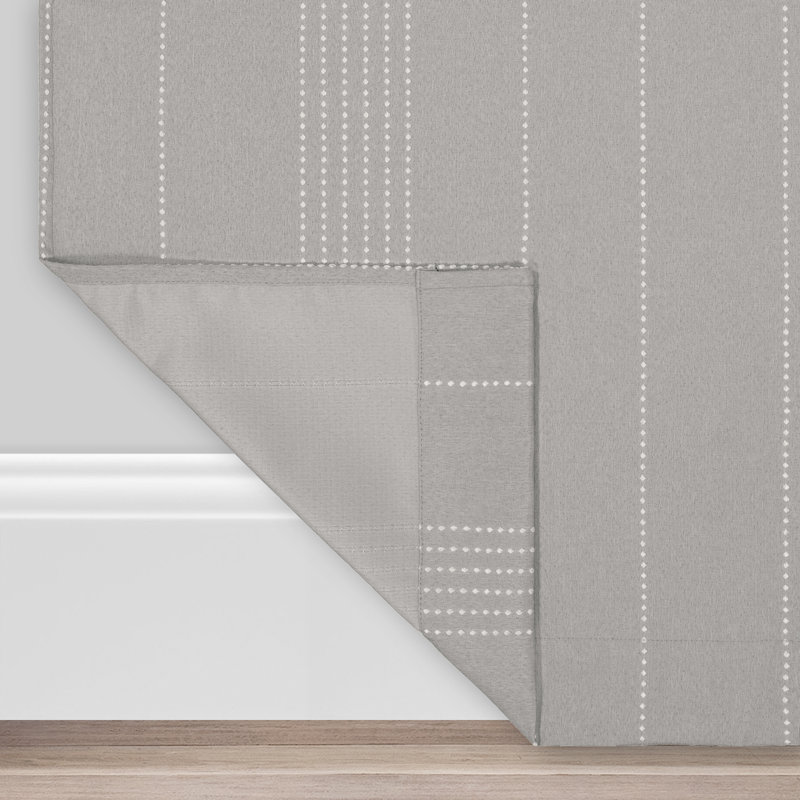 Blackout Curtain Single Panel, Light Gray, 40" W x 84" L