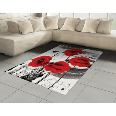 Nahant Rectangle Floral Hand Woven Area Rug