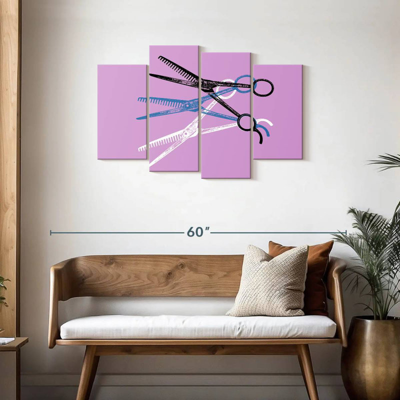 Hair Shears, 27" H x 43" W