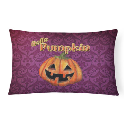 Coussin décoratif intérieur/extérieur hello citrouille halloween