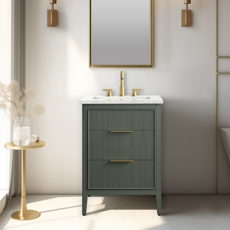 Emma 24" W Single Vanity, Vintage Green