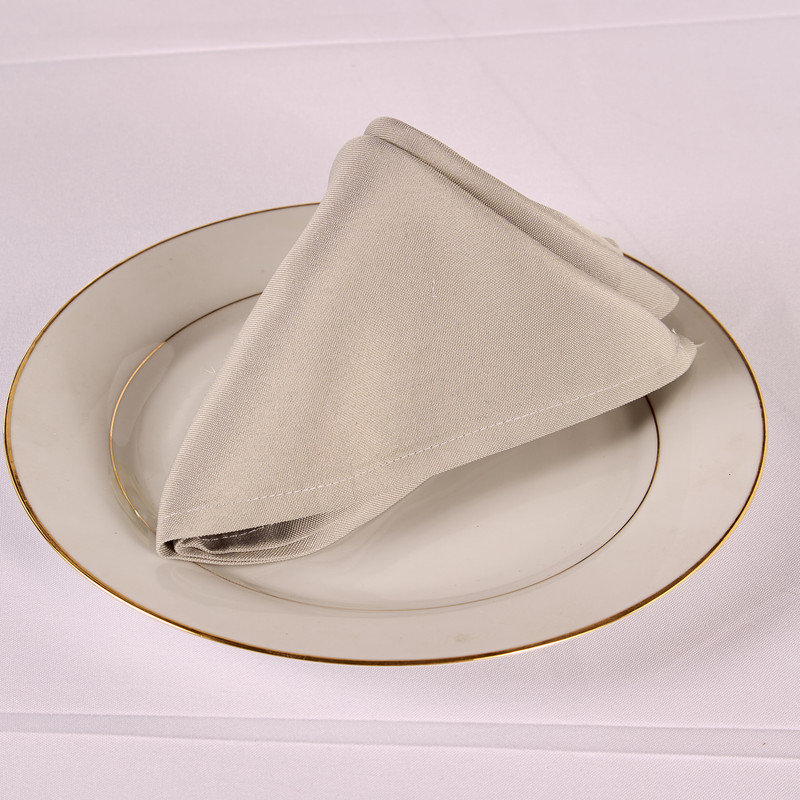 Nowayton Polyester Solid Colour Square Napkin, Grey