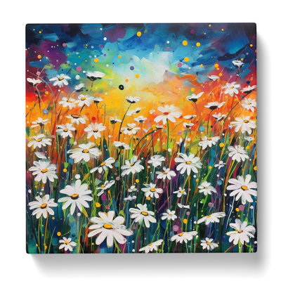 Daisy Color Field Painting No.2 - Wrapped Canvas