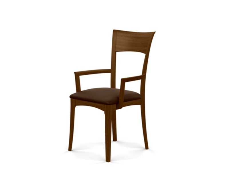 Ingrid 19.25'' H Dining Chair, Natural Walnut, Coffee