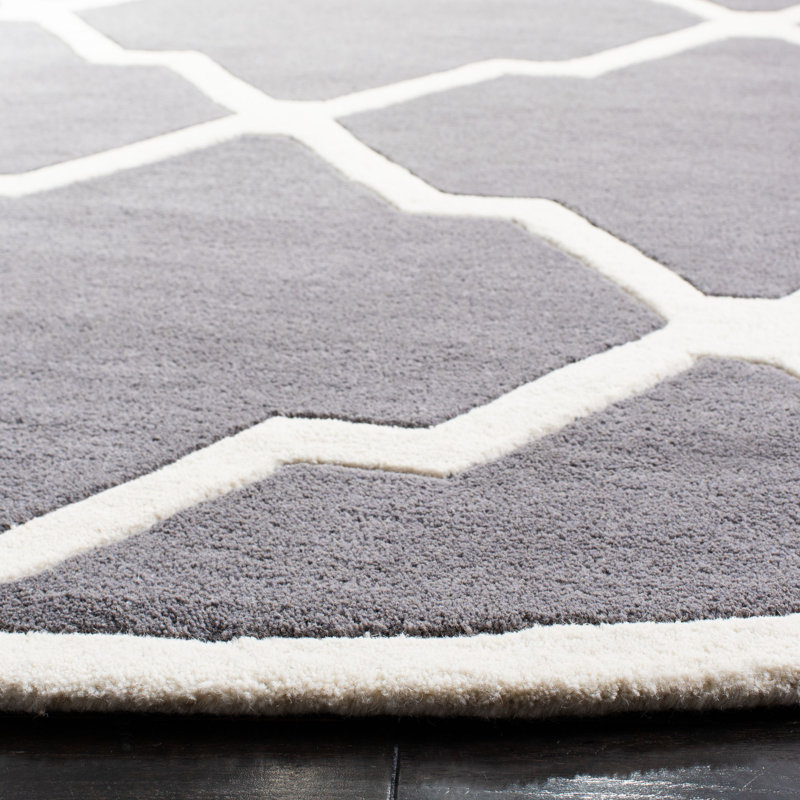 Tapis en laine touffeté à la main Carolene, Rectangle 8 pi 9 po x 12 pi