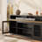 Mercato 59" Farmhouse TV Stand for TVs Up to 65" with Steel-Mesh Doors, Modern Entertainment Center with LED Lights, Storage Cabinets & Adjustable Shelves, Wooden Media Console for Living Room and Bedroom-2045983918