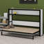 Lit escamotable avec tablettes, lit escamotable en métal au design pliable et peu encombrant