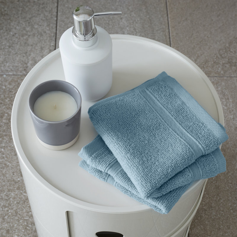 Zero Twist 100% Face Cloth Cotton Towel, Blue