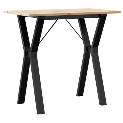 vidaXL Dining Table Y-Frame Solid Wood Pine and Steel