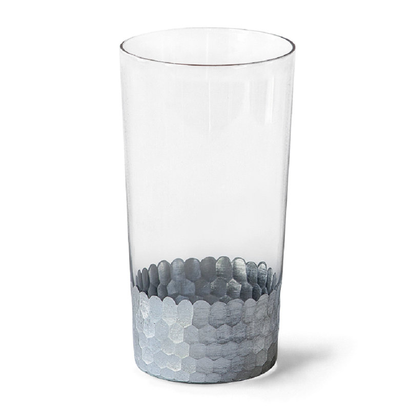 Vase Hosley Argea, argent, 6,25" H x 3,25" L x 3,25" D