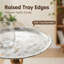 Table d'appoint à plateau rond moderne en métal avec base piédestal-1353538616