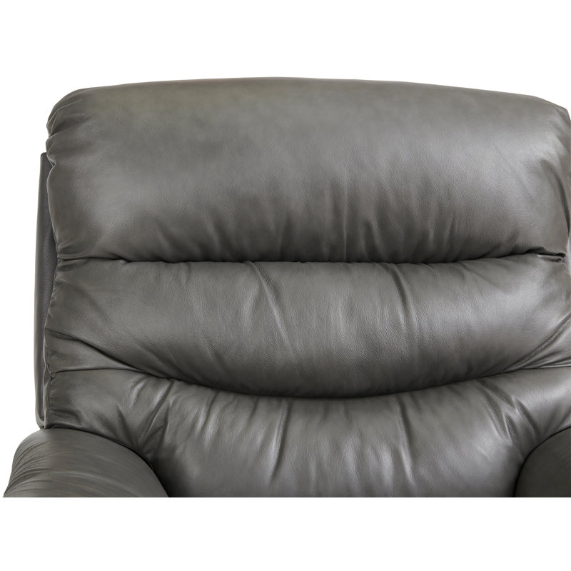 Joshua Manual Leather Match Rocking Recliner, Gray