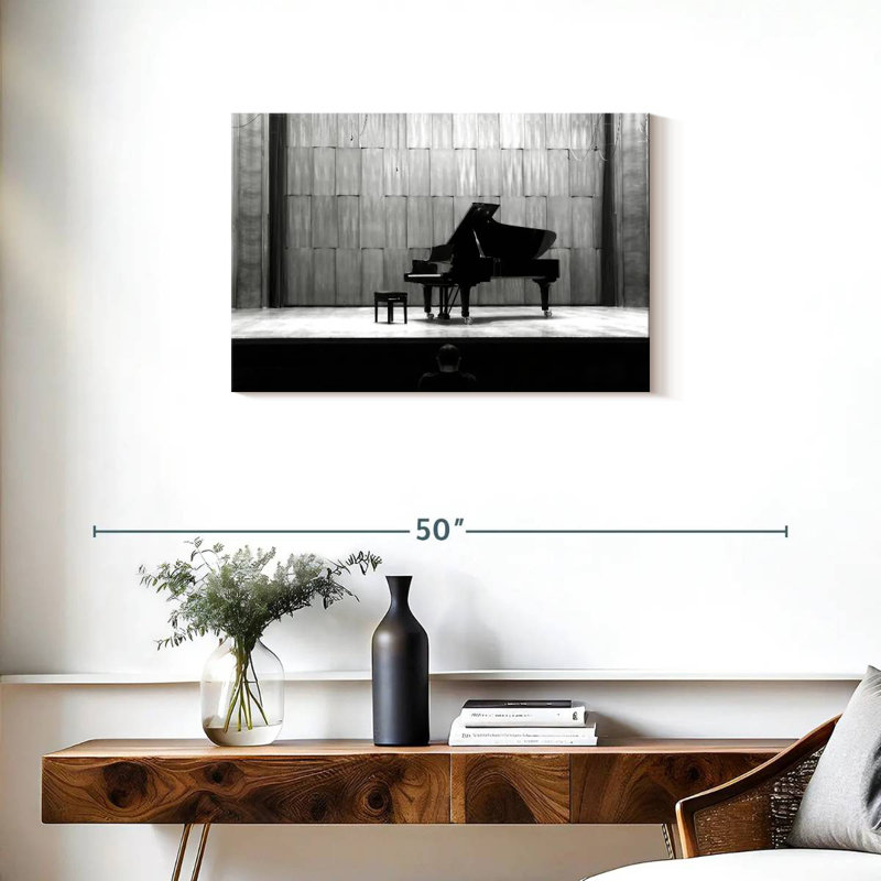 Abarca Black Grand Piano, 20" H x 30" W