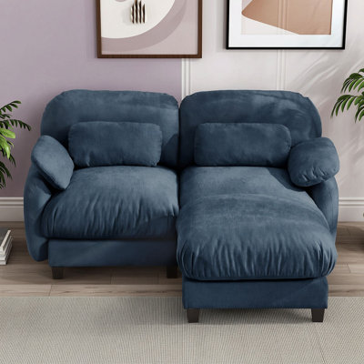 Canapé modulable deux places avec pouf amovible