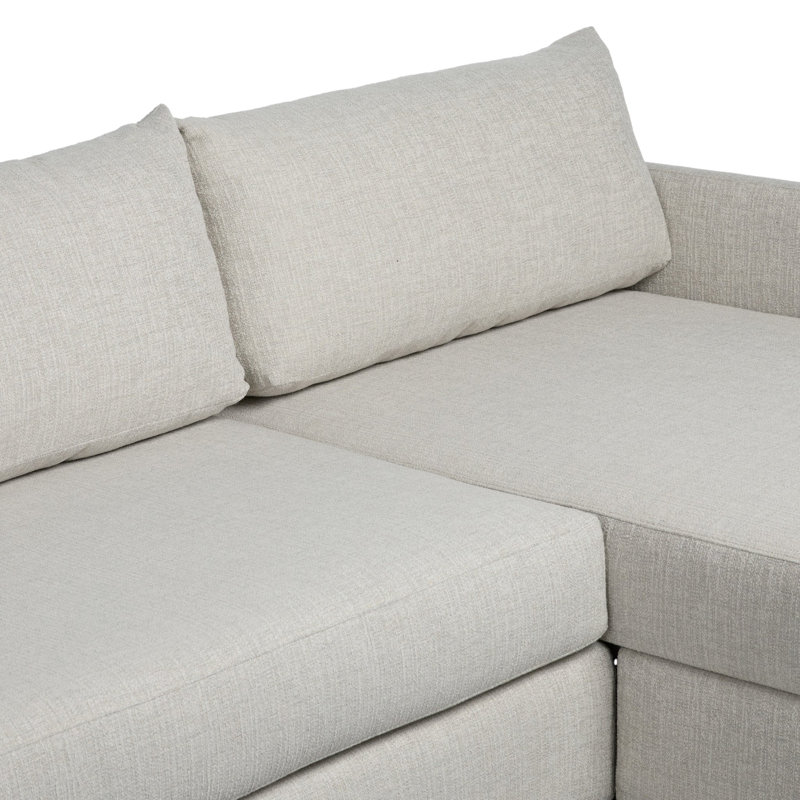 Wickham Chaise Sectional, 35" H x 126.5" W x 61" D, Right Arm Facing W/Storage